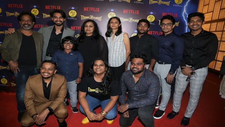 Photo: Tovino Thomas, Harshvarrdhan Kapoor, Malavika Mohanan promote Minnal Murali in style