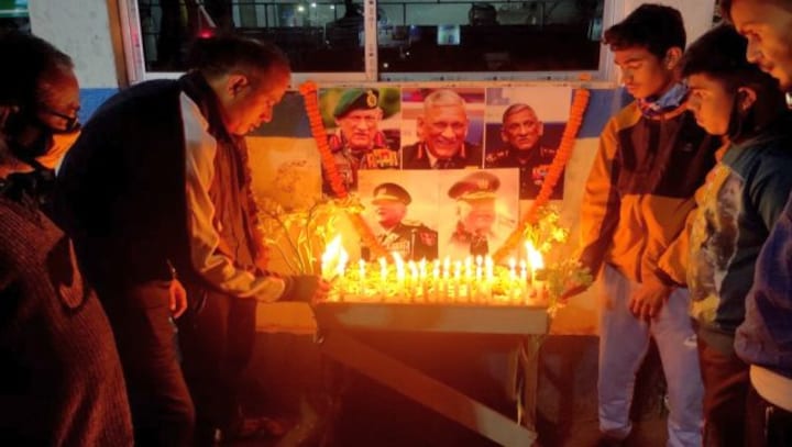 With candles and portraits, India pays tribute to its top general CDS Bipin Rawat