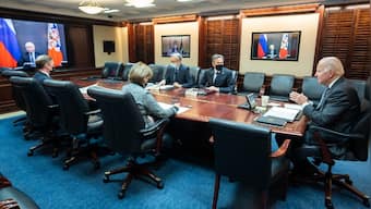 ‘Greetings, Mr President’: Joe Biden and Vladimir Putin hold two-hour virtual summit