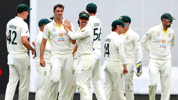 Ashes 2021-22: Cummins takes five-for on captaincy debut as Australia bundle England out for 147 on Day 1