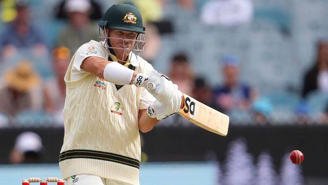 Australia's David Warner bats against England during their cricket test match in Melbourne, Australia, Sunday, Dec. 26, 2021. (AP Photo/Asanka Brendon Ratnayake)