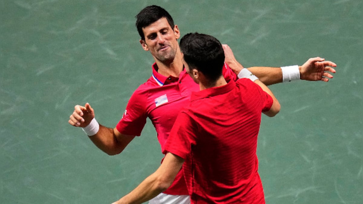 Davis Cup: Novak Djokovic performs double duty as Serbia defeat Kazakhstan to enter semi-finals