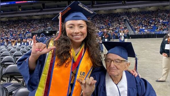 Texas: 87-year-old man graduates along with granddaughter; netizens inspired