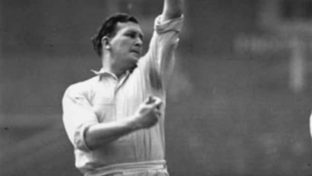 File image of England off-spinner Jim Laker. Getty Images