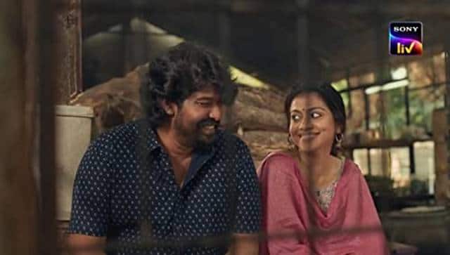 Joju George and Shruti Ramachandran in a still from Madhuram 