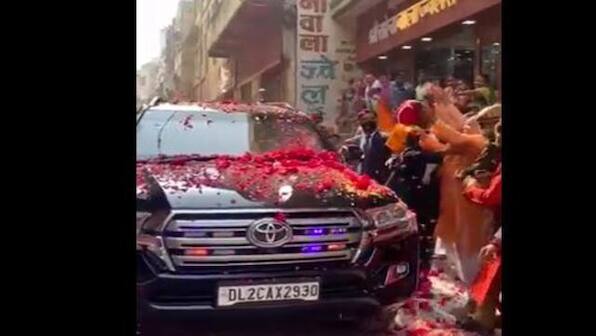 Narendra Modi in Varanasi: Prime minister gets rousing welcome; breaks security protocol to accept gifts from fan
