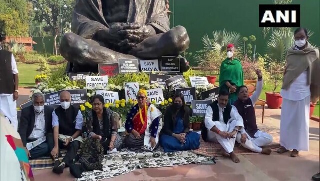 Winter Session of Parliament: Opposition MPs to march from Gandhi statue to Vijay Chowk in solidarity with 12 RS suspended members Winter Session of Parliament: Opposition MPs to march from Gandhi statue to Vijay Chowk in solidarity with 12 RS suspended members