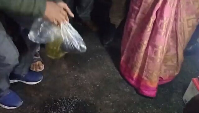 Uttar Pradesh: BJP MLA smashes coconut for inauguration; road breaks but coconut does not Uttar Pradesh: BJP MLA smashes coconut for inauguration; road breaks but coconut does not