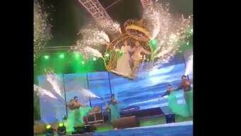 Watch: Chhattisgarh couple falls 12 feet as swing breaks during grand wedding entry, sustain minor injuries