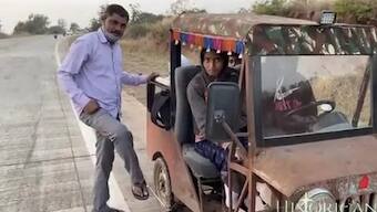 Maharashtra man builds four-wheeler using abandoned car parts, impresses Anand Mahindra