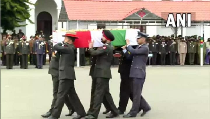 IAF Helicopter Crash: Mortal remains of General Bipin Rawat, others reach Madras Regimental Centre