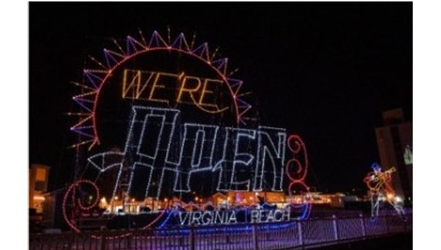Holiday lights at the Virginia Beach