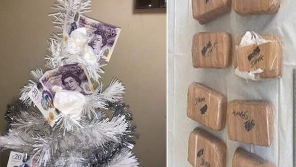Dealer jailed for part in drug ring after UK police finds Christmas tree decorated with £20 notes