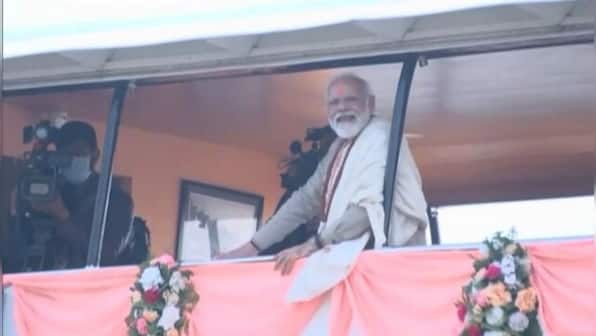 Narendra Modi in Varanasi: Prime Minister heads to Kashi Vishwanath temple on cruise boat
