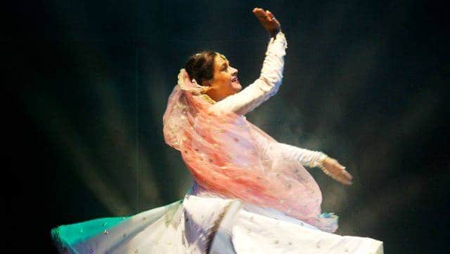 Rani Khamam dancing on Rumi's poetry