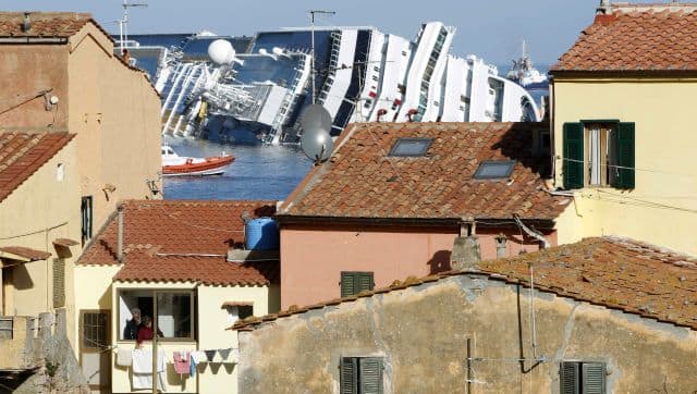 File image of the grounded cruise ship Costa Concordia ship. AP