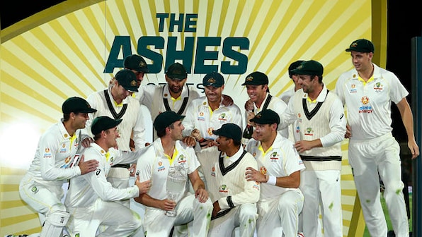Watch: Cummins wins hearts by asking teammates to pause champagne shower for Usman Khawaja