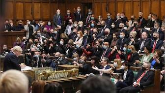 Senior British government ministers rally around Conservative Prime Minister Boris Johnson, for now