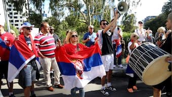 Novak Djokovic supporters protest star's treatment in detention centre