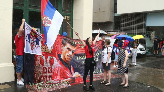 Novak Djokovic fans protest shock Australia detention Novak Djokovic fans protest shock Australia detention