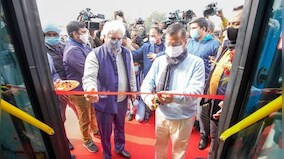 Delhi Chief Minister Arvind Kejriwal flags off first fully electric bus in city, says more 300 to join soon