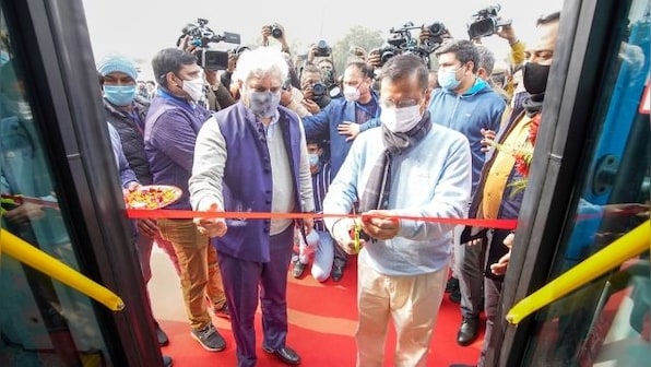 Delhi Chief Minister Arvind Kejriwal flags off first fully electric bus in city, says more 300 to join soon