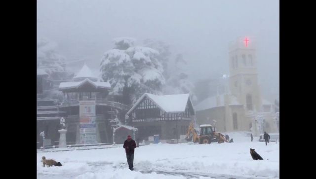 Watch: Snowfall enhances beauty of Shimla, internet compares hill station with Switzerland Watch: Snowfall enhances beauty of Shimla, internet compares hill station with Switzerland