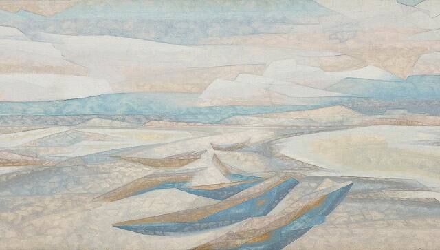 Jehangir Sabavala, Untitled, 1991 Oil on canvas, 23.5 x 59.75 in Sold for INR 4.86 crores (USD 662,400)