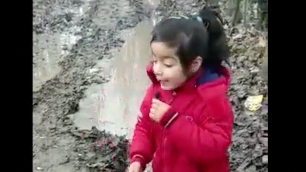 Watch | Little Kashmiri girl turns reporter to highlight bad roads; video goes viral