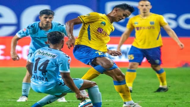Kerala Blasters haven’t lost since the opening day of the season, have scored 14 goals and conceded six goals in that period, and have defeated the likes of Hyderabad FC and Mumbai City FC. Image Courtesy: @KeralaBlasters