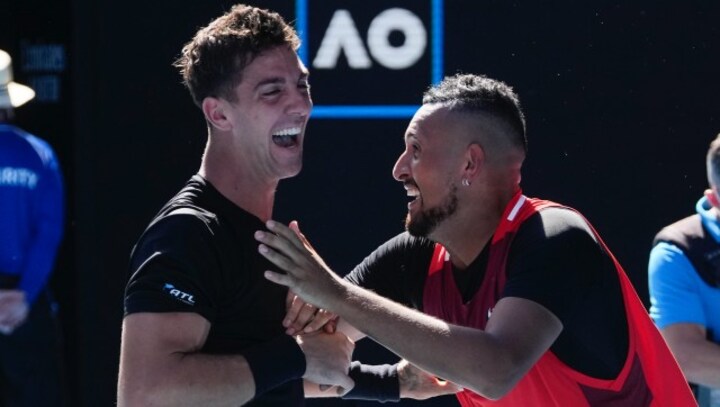 Australian Open 2022: Nick Kyrgios smashes racquet, flips finger on way to doubles final