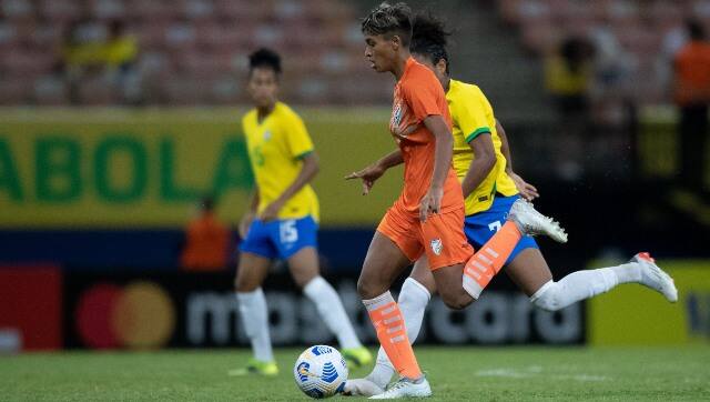Manisha Kalyan scored India's only goal in the game against Brazil. Image: AIFF