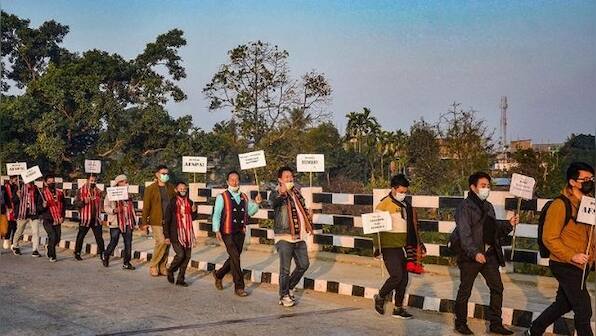 In Nagaland, a 70-km-long walkathon demanding justice for 14 civilians killed by security forces, repeal of AFSPA