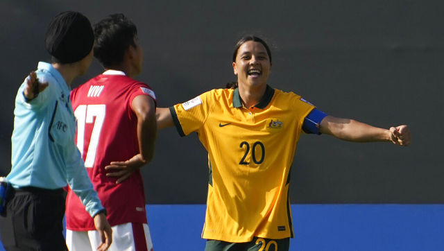 AFC Women's Asian Cup 2022: Captain Sam Kerr scores five in Australia's 18-0 thrashing of Indonesia AFC Women's Asian Cup 2022: Captain Sam Kerr scores five in Australia's 18-0 thrashing of Indonesia