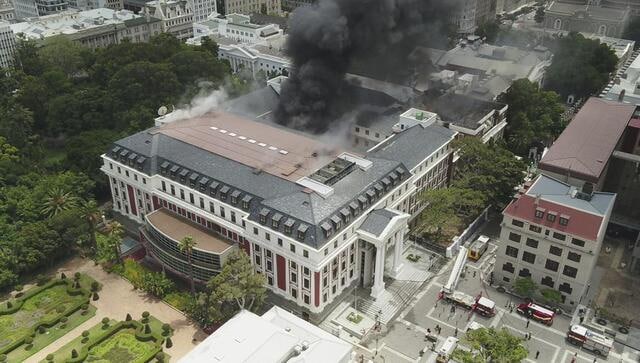 Blaze at South African Parliament brought under control after two days, no casualties reported Blaze at South African Parliament brought under control after two days, no casualties reported