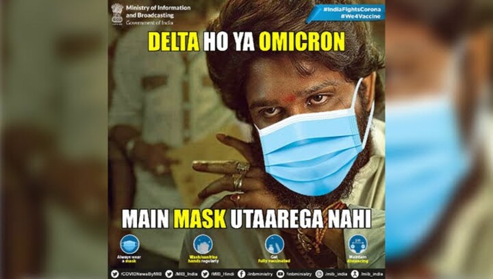 I&B Ministry uses stills from Allu Arjun's Pushpa to spread awareness on COVID-19