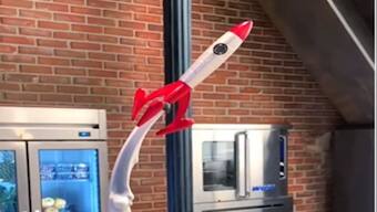 Watch: Pastry chef creates jaw-dropping rocket sculpture using chocolate