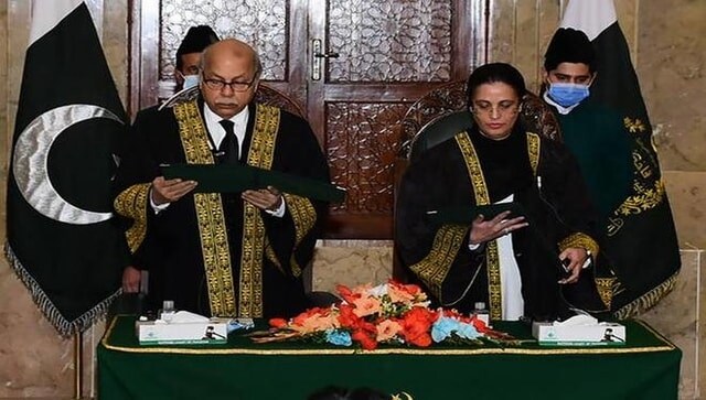 Justice Ayesha Malik takes oath as first woman judge of Pakistan Supreme Court Justice Ayesha Malik takes oath as first woman judge of Pakistan Supreme Court
