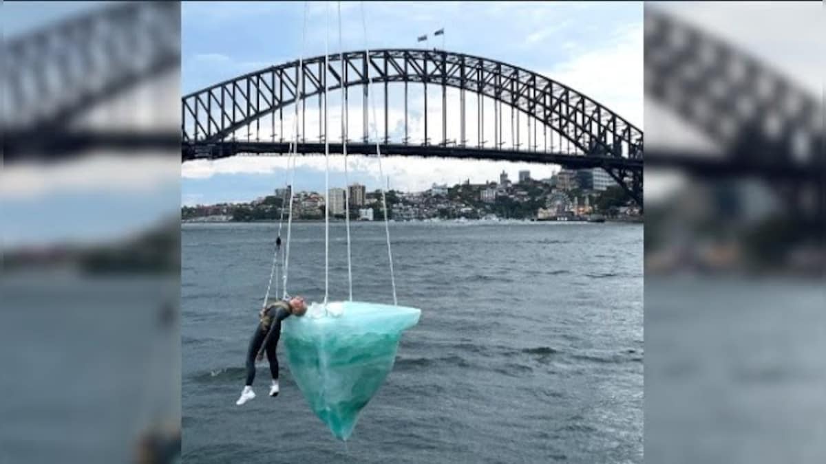 Watch: Women dance on melting ice block to deliver climate change message