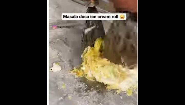 Delhi eatery serves masala dosa ice cream rolls, internet irked by weird food combo
