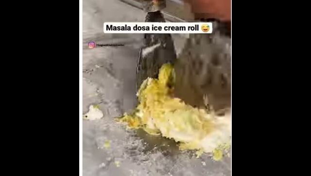 Delhi eatery serves masala dosa ice cream rolls, internet irked by weird food combo Delhi eatery serves masala dosa ice cream rolls, internet irked by weird food combo