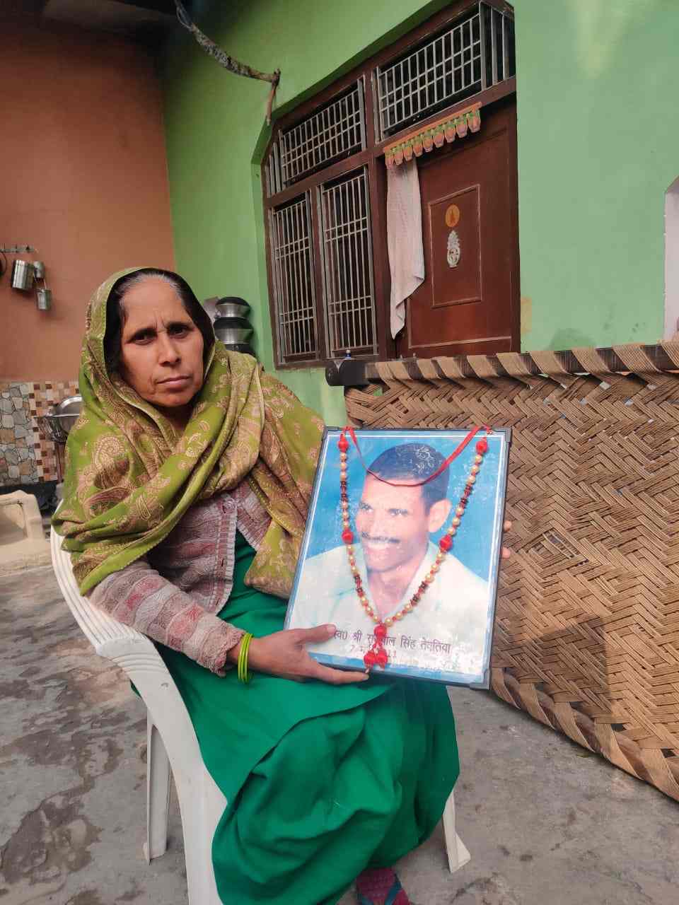 Omvati lost her husband Rajpal Tewatia in the anti-land acquisition movement. Image credit: Pragya Kaushika/News18.com