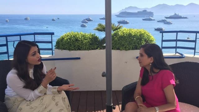 Anupama Chopra interviewing Aishwarya Rai Bachchan at Cannes Film Festival 2015