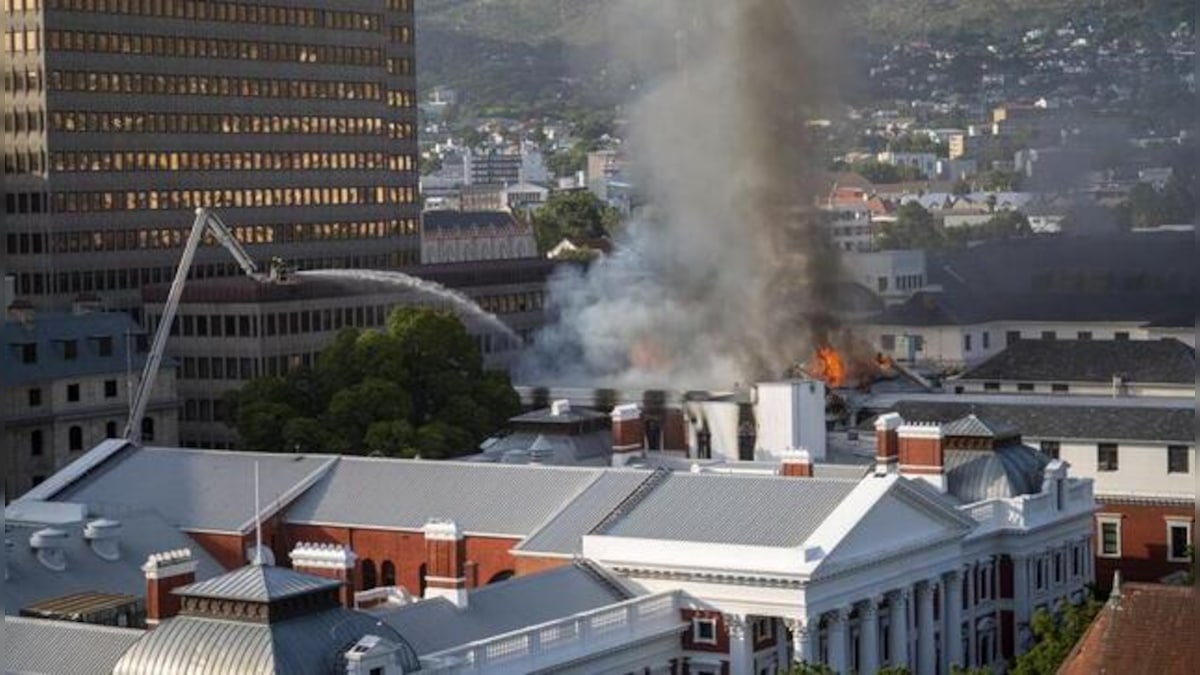 South Africa: Major fire breaks out in Cape Town parliament building; blaze yet to be brought under control