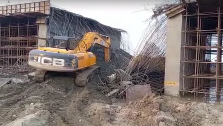 Under construction bridge collapses during thunderstorm in Bihar's Sultanganj
