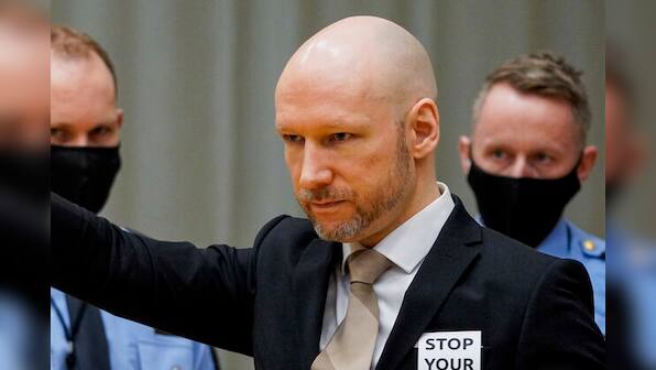 Norway mass killer Anders Breivik gives Nazi salute during parole hearing