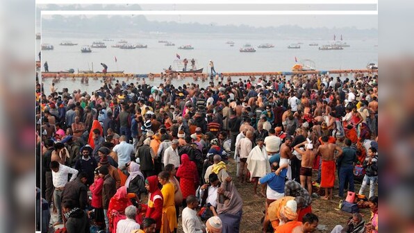 Uttar Pradesh: Defying COVID-19 surge, lakhs take holy dip in Ganga on Makar Sankranti