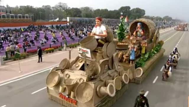 Meghalaya's tableau was the first to roll down Rajpath. ANI
