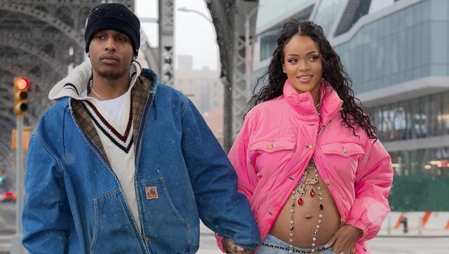Rihanna expecting first child with A$AP Rocky, flaunts baby bump during a stroll Rihanna expecting first child with A$AP Rocky, flaunts baby bump during a stroll