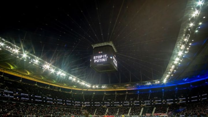 'Stop it, Putin', 'No war please': How sport is reacting to Russian invasion of Ukraine